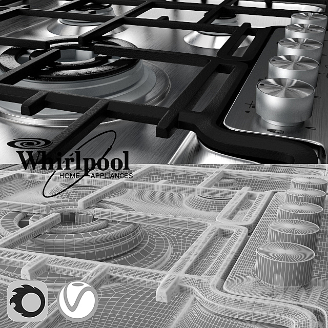 Hob by Whirlpool AKM 487 IX 3ds Max - thumbnail 2