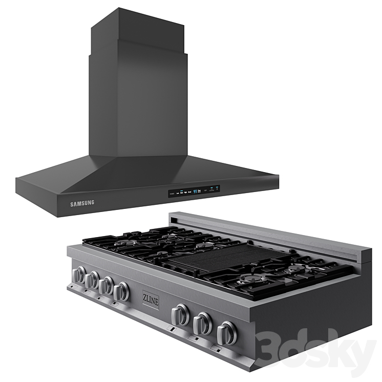 Hood & Stove 3DS Max - thumbnail 1