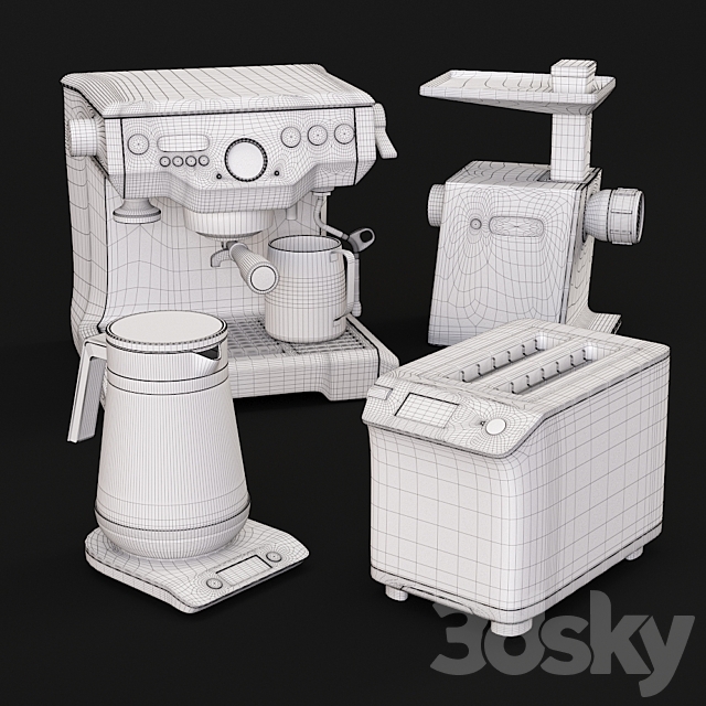 Household appliances BORK silver 3DSMax File - thumbnail 3