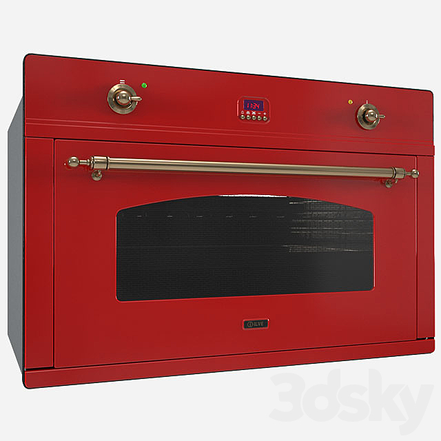 Ilve Nostalgie 900 CMP Kitchen Oven 3ds Max - thumbnail 2