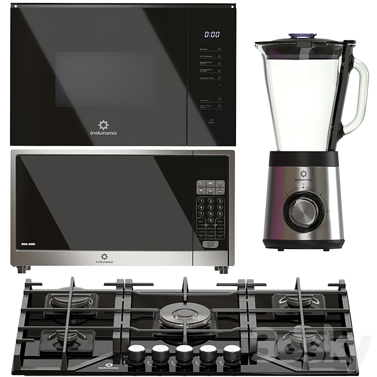 Indurama kitchen appliances set 3DS Max Model - thumbnail 3