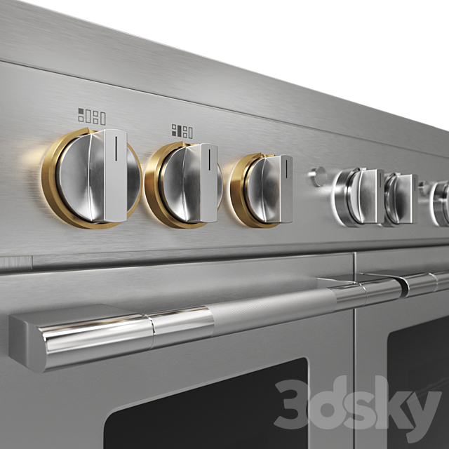 Jenn-Air Professional Gas Stove JGRP748HL 3DS Max Model - thumbnail 2