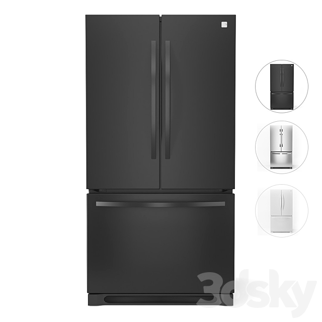 Kenmore 27.6 cu. ft. French Door Refrigerator 3ds Max - thumbnail 1