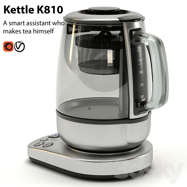 Kettle BORK K810 3DS Max Model - thumbnail 2