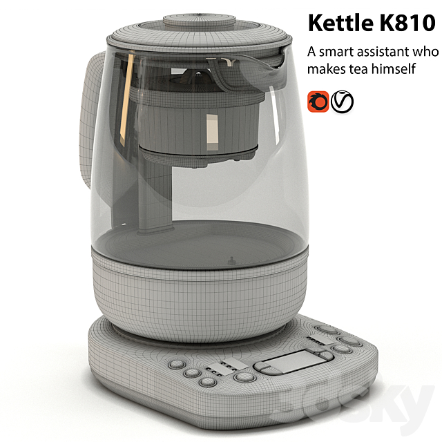 Kettle BORK K810 3DS Max Model - thumbnail 3