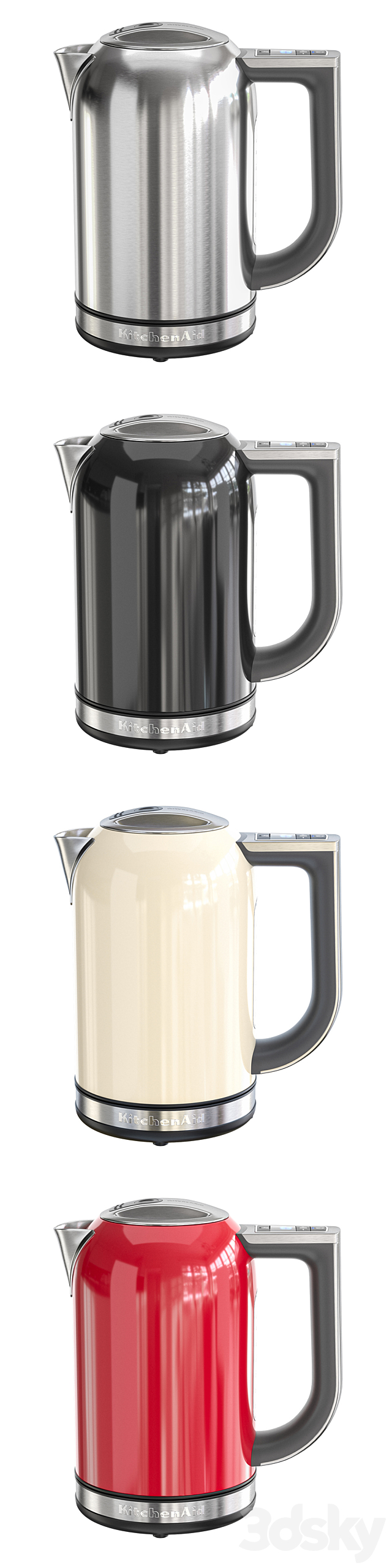 Kettle KitchenAid 5KEK1722 3DS Max Model - thumbnail 5