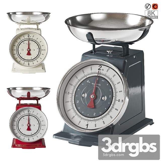 Kitchen appliance. retro-style scales. - thumbnail 1