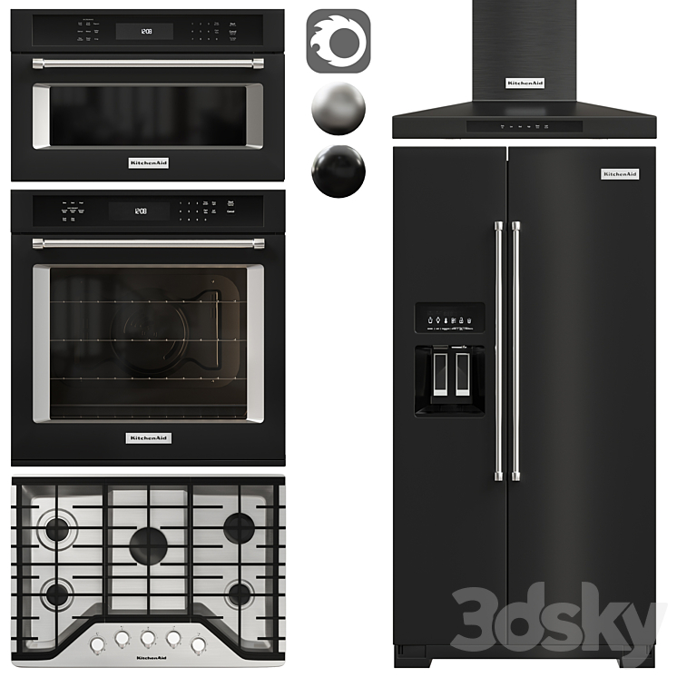 Kitchen appliance01 \/ Kitchenaid 3DS Max Model - thumbnail 1