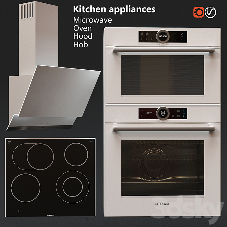 Kitchen Appliances BOSCH 3DS Max - thumbnail 1