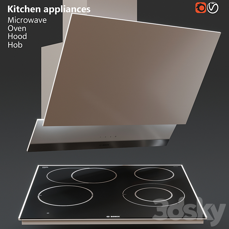 Kitchen Appliances BOSCH 3DS Max - thumbnail 2