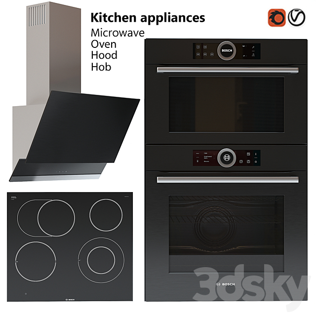 Kitchen Appliances BOSCH 3DSMax File - thumbnail 1