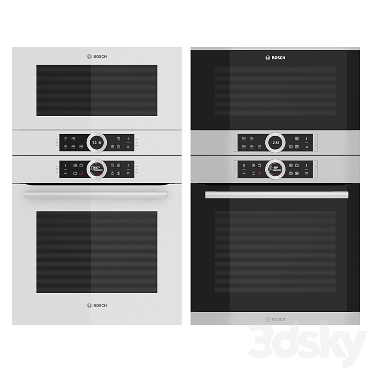 Kitchen appliances Bosch Series 8. Three options 3DS Max - thumbnail 2