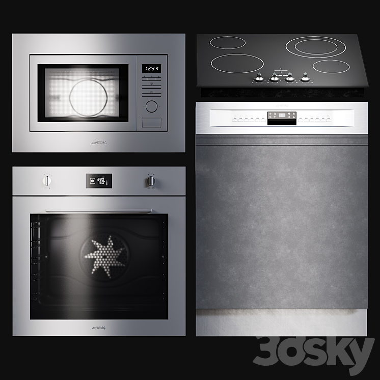 Kitchen Appliances Selezione 3DS Max - thumbnail 1