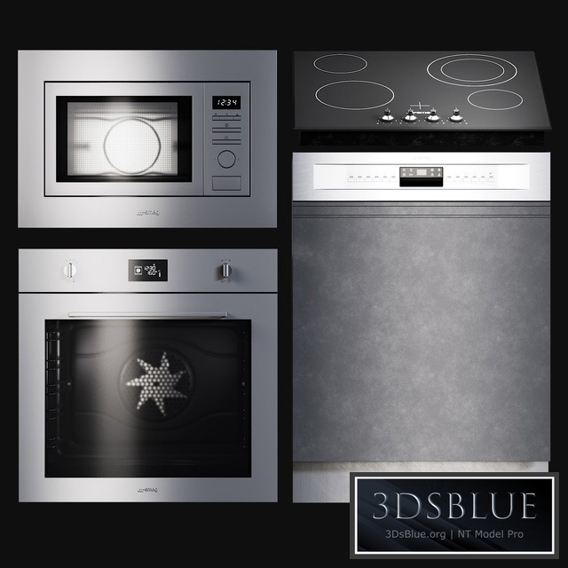 Kitchen Appliances Selezione 3DS Max - thumbnail 3