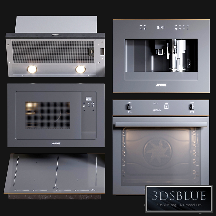 Kitchen Appliances Smeg Dolce Stil Novo 3DS Max - thumbnail 3