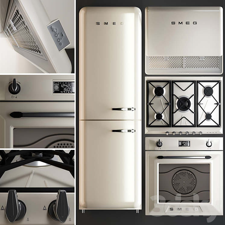 Kitchen Appliances Smeg Retro 3DS Max - thumbnail 1