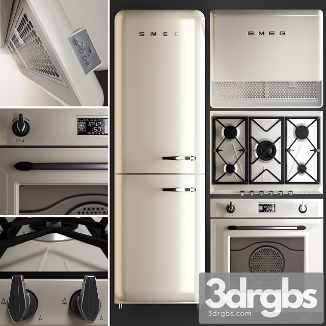 Kitchen Appliances Smeg Retro 3dsmax Download - thumbnail 1