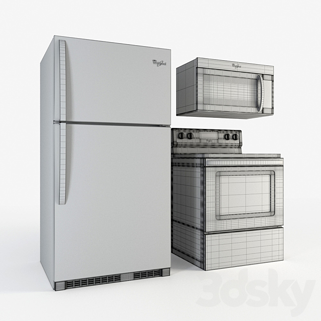 Kitchen Appliances Whirpool 3DS Max Model - thumbnail 3