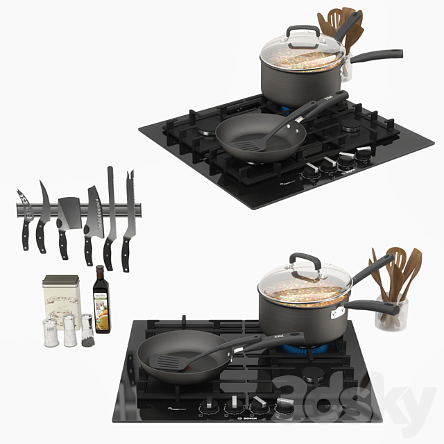 Kitchen Set 02 3ds Max - thumbnail 1