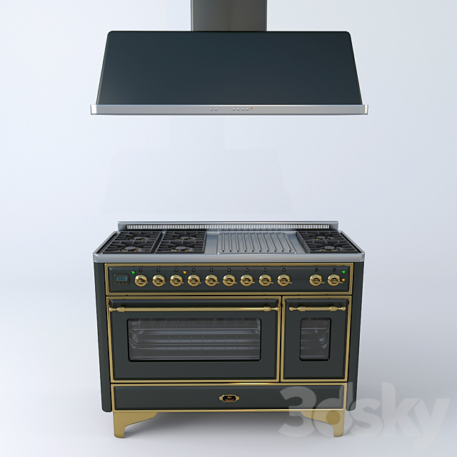 Kitchen unit “MAJESTIC” ILVE M-120 3ds Max - thumbnail 1