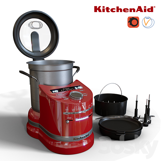 KitchenAid Artisan Kitchen Processor 3ds Max - thumbnail 1