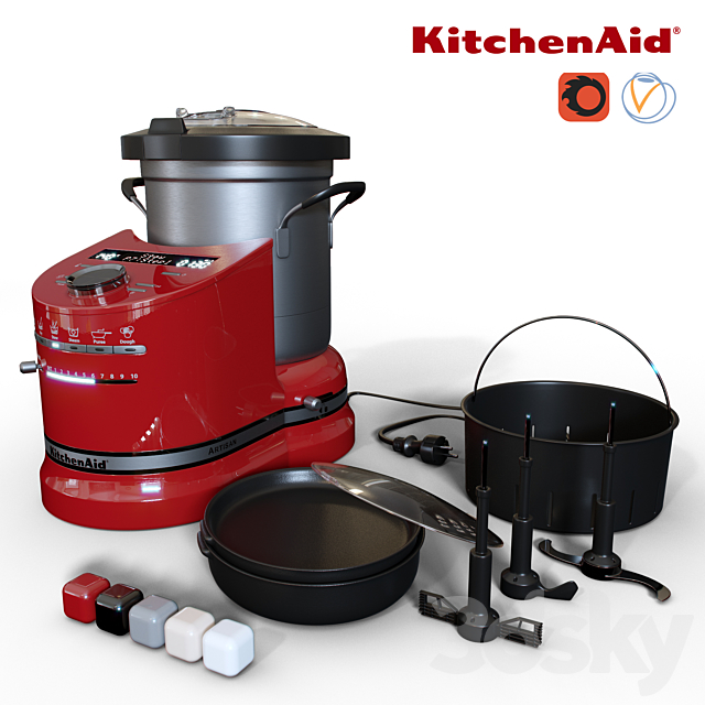 KitchenAid Artisan Kitchen Processor 3ds Max - thumbnail 3