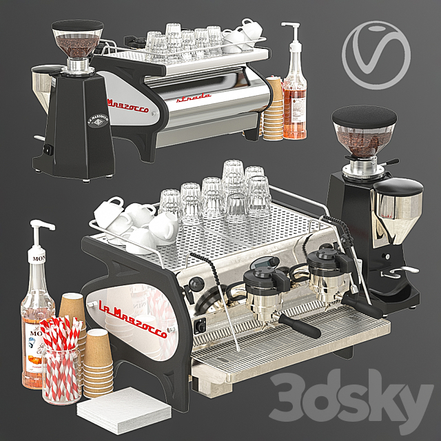 La marzocco coffee set 3DSMax File - thumbnail 1