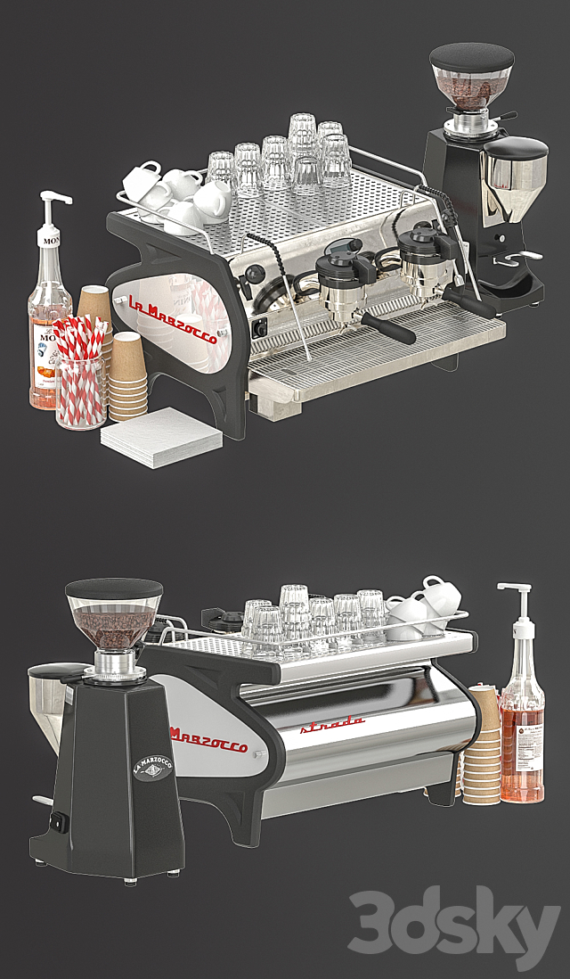 La marzocco coffee set 3DSMax File - thumbnail 2