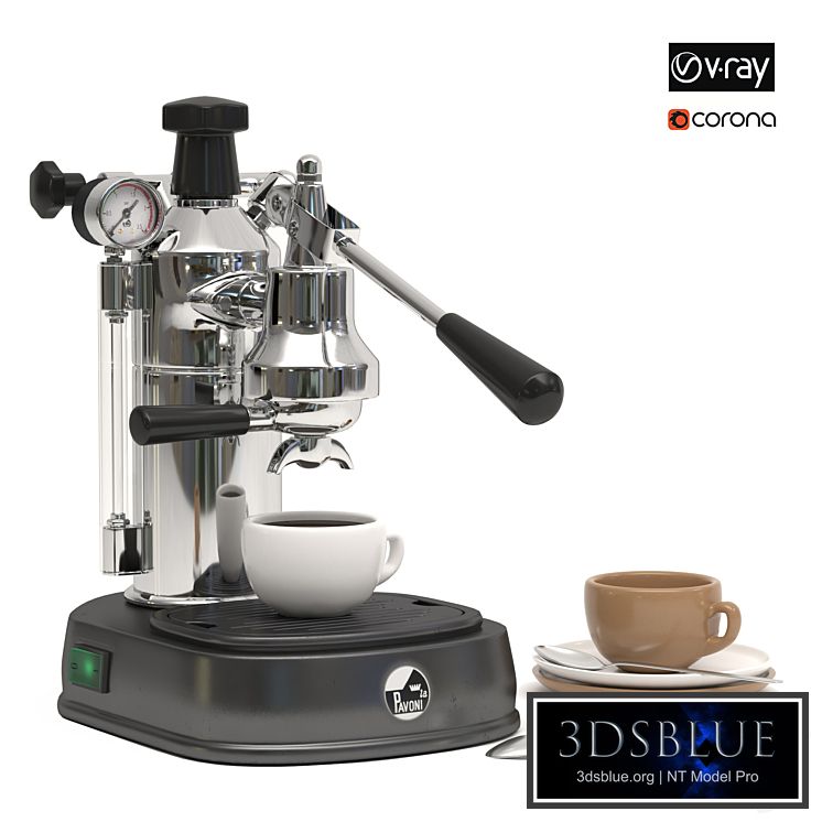 La Pavoni Professional Coffee Machine-PBB16 3DS Max - thumbnail 3