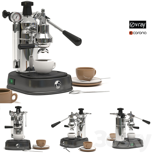 La Pavoni Professional Coffee Machine-PBB16 3DSMax File - thumbnail 2