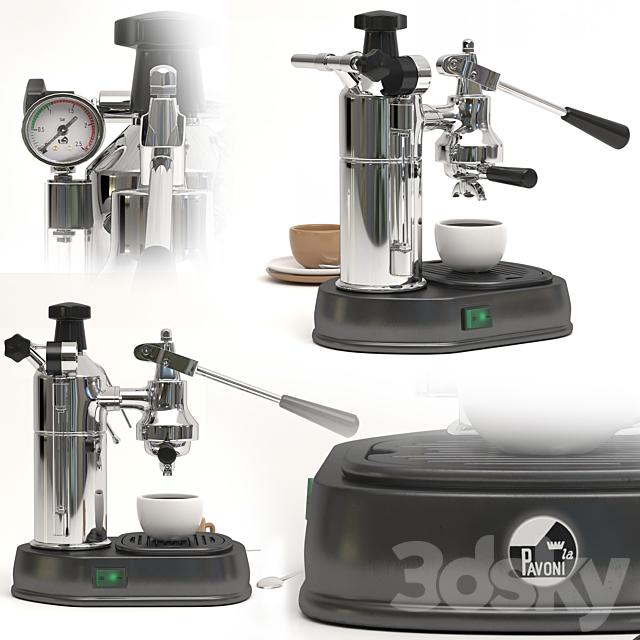 La Pavoni Professional Coffee Machine-PBB16 3DSMax File - thumbnail 4