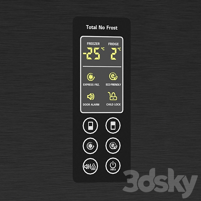 LG refrigerator set 3DS Max Model - thumbnail 2