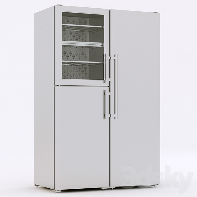 Liebherr Refrigerator Side By Side Sbes 7165 3ds Max - thumbnail 1