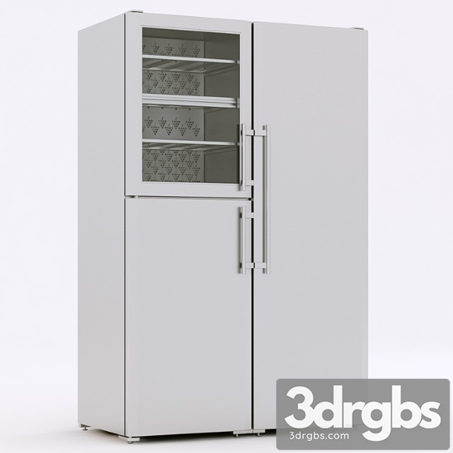 Liebherr Refrigerator Side By Side Sbes 7165 3dsmax Download - thumbnail 1