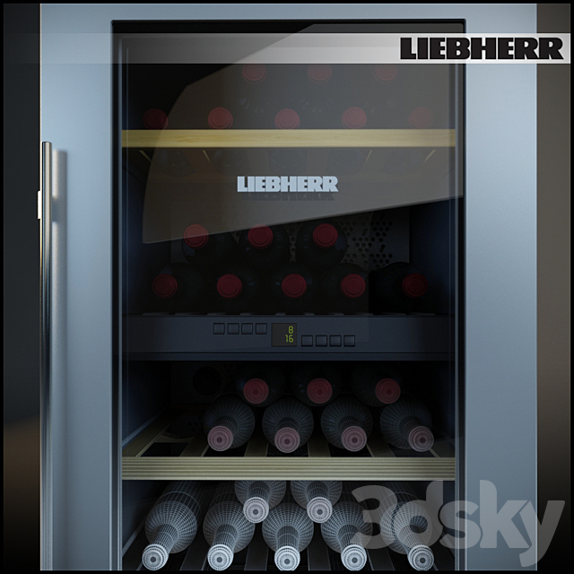 Liebherr wine Cabinet 3DS Max Model - thumbnail 1