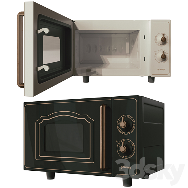 Microwave Gorenje Classico 3DSMax File - thumbnail 2