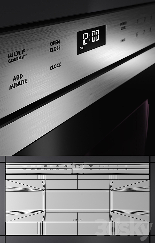 Microwave MD30TE _ S – by SubZero-Wolf 3DS Max Model - thumbnail 3