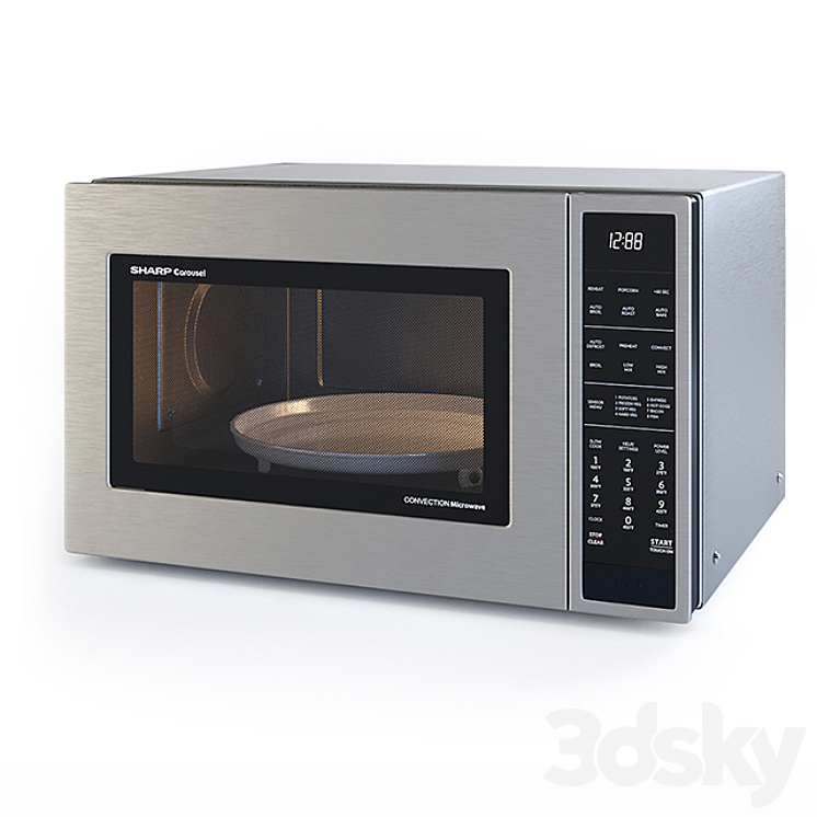 Microwave Oven – SMC1585BS – by SHARP 3DS Max - thumbnail 1