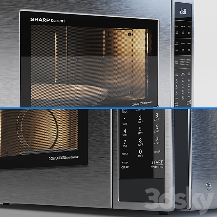 Microwave Oven – SMC1585BS – by SHARP 3DS Max - thumbnail 2