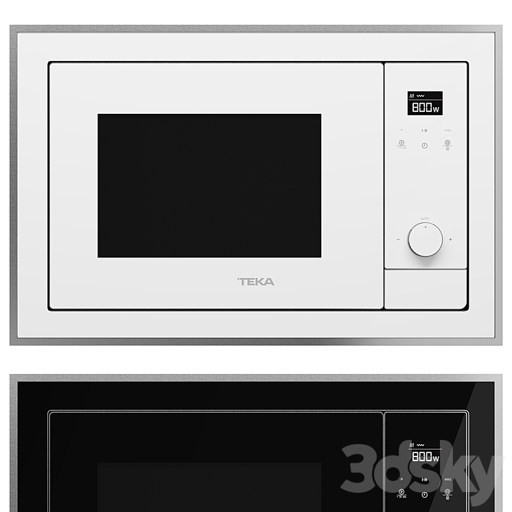 Microwave oven TEKA – ML 820 BIS BLACK-SS-WHITE-SS 3DS Max Model - thumbnail 3