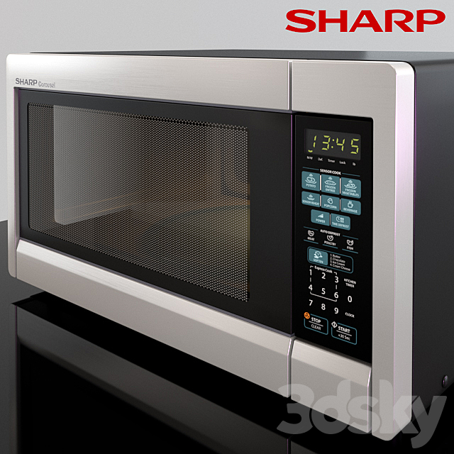 Microwave R-451ZS by Sharp 3ds Max - thumbnail 2