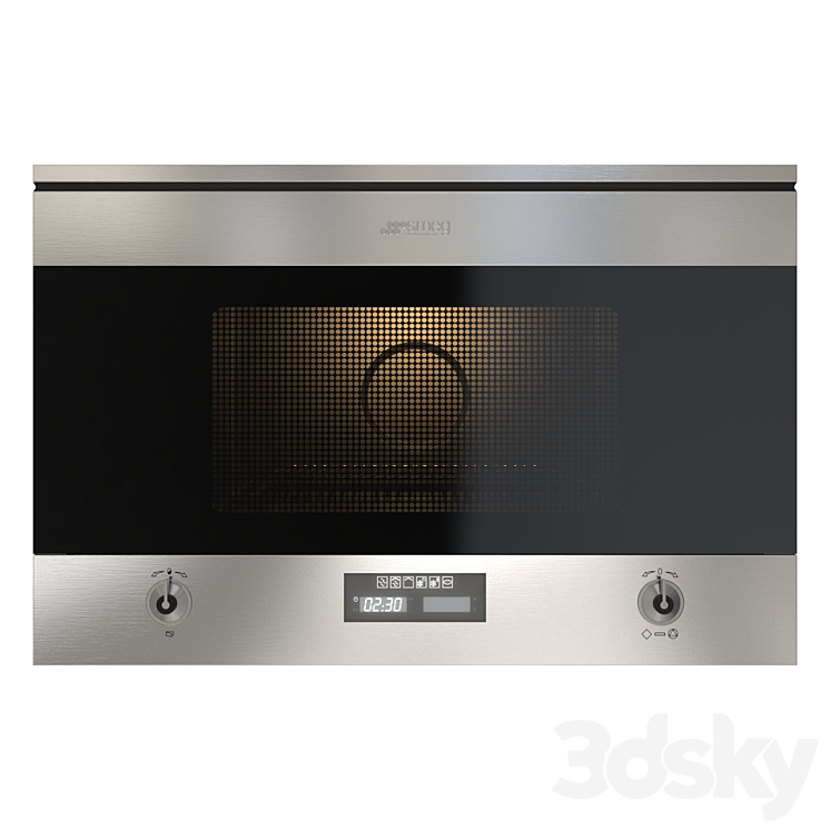 Microwave Smeg MP6322X 3DS Max - thumbnail 1