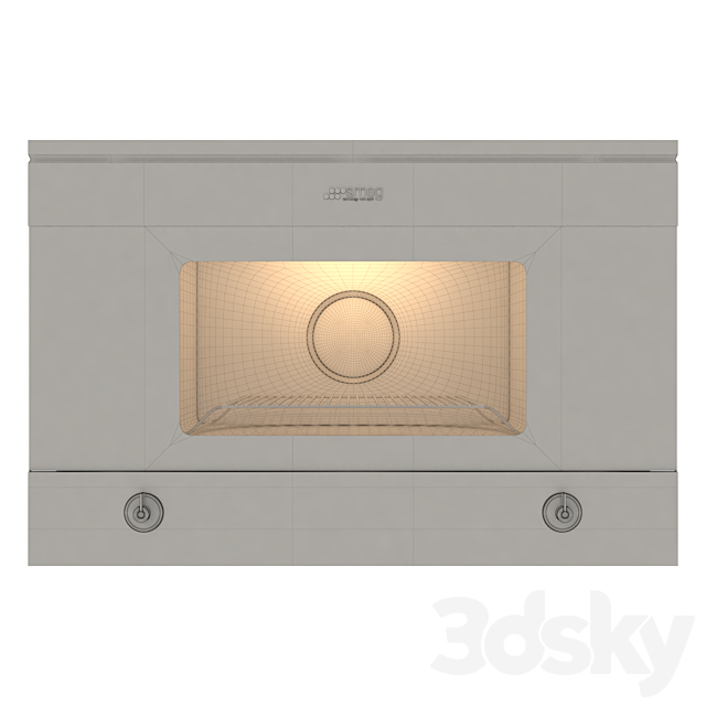 Microwave Smeg MP6322X 3DSMax File - thumbnail 3
