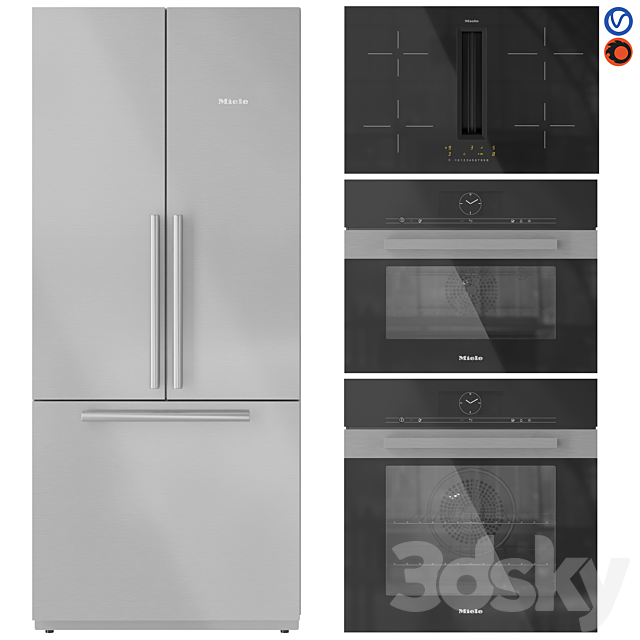 Miele Appliance Collection Set 02 3ds Max - thumbnail 1