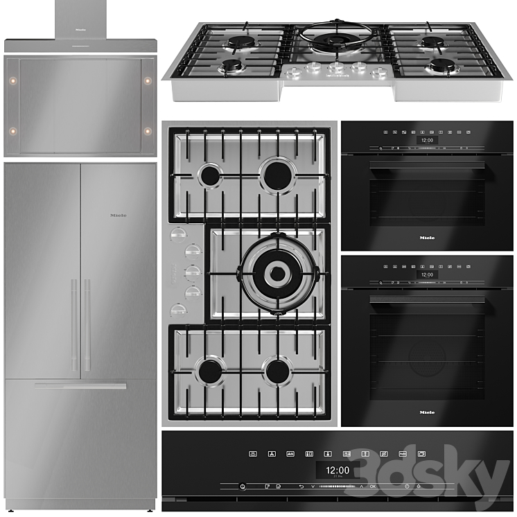 Miele appliance set 01 3DS Max - thumbnail 1