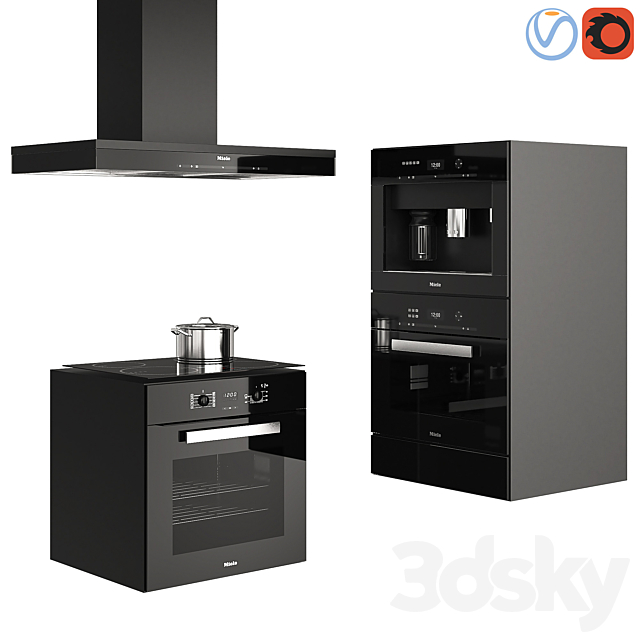 Miele Appliances Black 3DSMax File - thumbnail 1