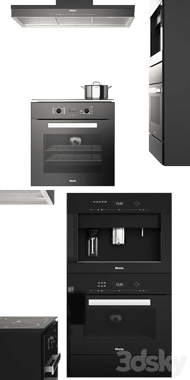 Miele Appliances Black 3DSMax File - thumbnail 2