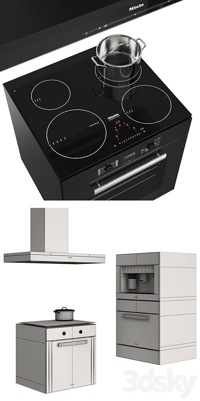 Miele Appliances Black 3DSMax File - thumbnail 3