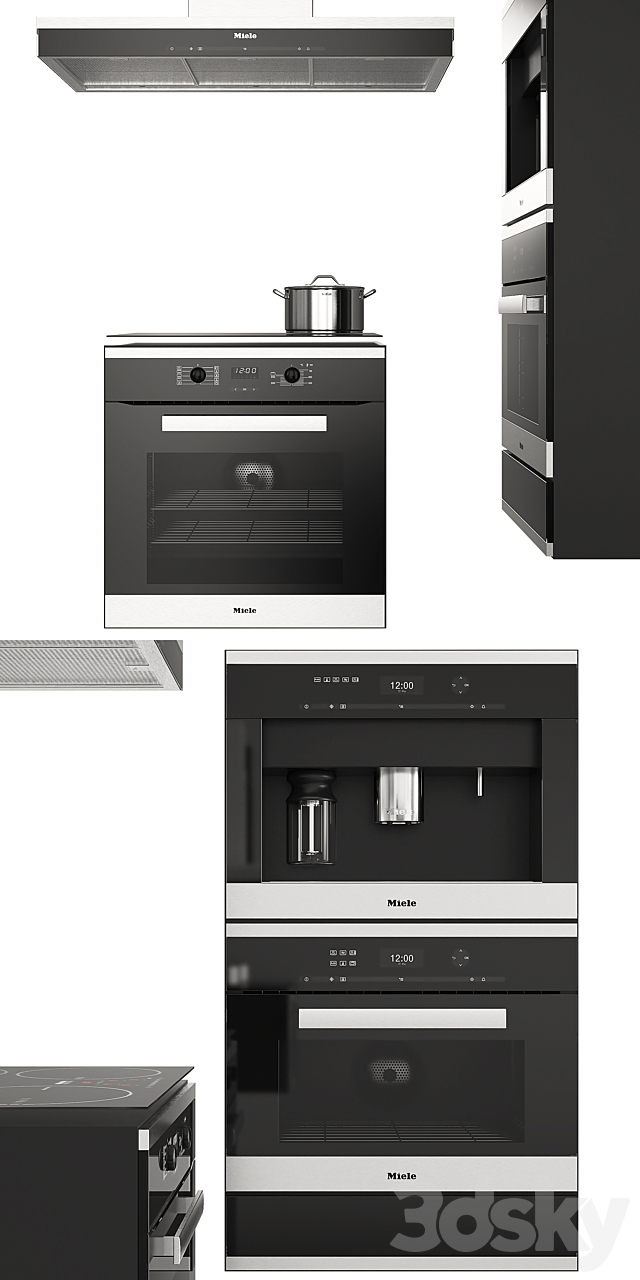 Miele Appliances Metal 3DS Max Model - thumbnail 2