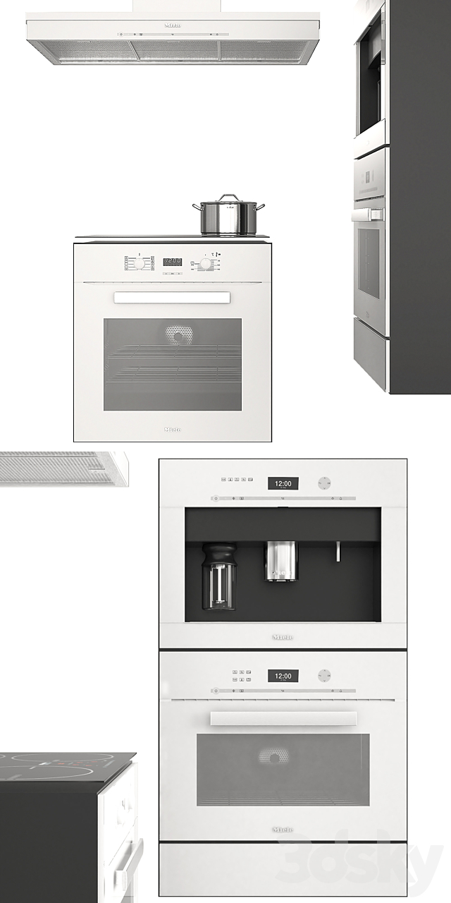 Miele Appliances White 3ds Max - thumbnail 2